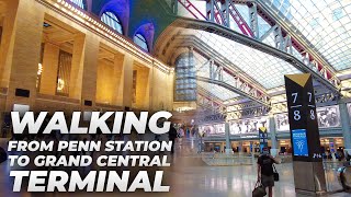 Walking NYC  Penn Station to Times Square amp Grand Central Terminal July 2021 [upl. by Hiram]