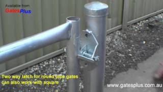 Gate Latch 2 way for round pipe and square [upl. by Ramsdell]