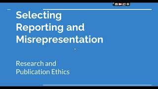 Selective Reporting and Misrepresentation of data Research and Publication ethics Phd coursework [upl. by Felipe]