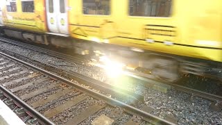 Merseyrail 507 009 making arcs at Birkdale station [upl. by Yerxa]