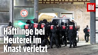 Gefängnismeuterei Polizei stürmt Knast in Thüringen  JVA Untermaßfeld [upl. by Burnley]